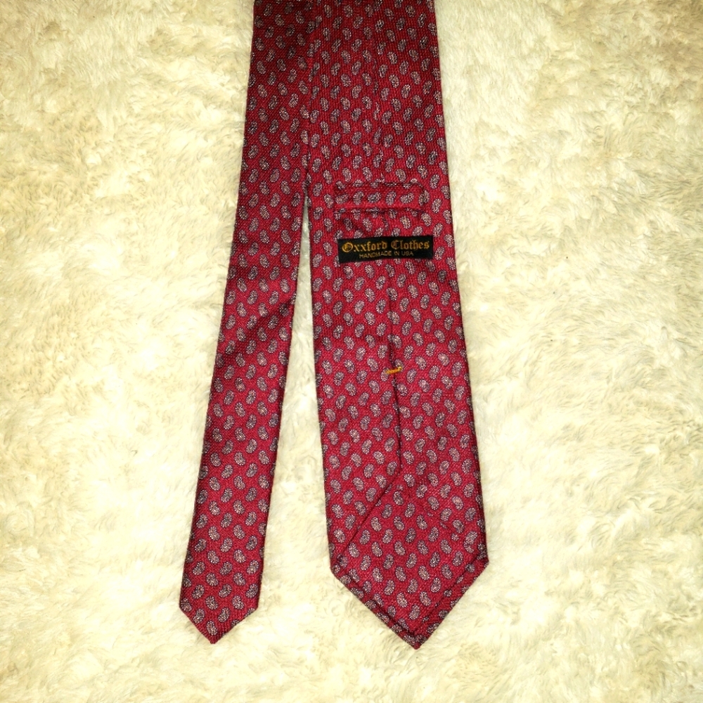 NWT Oxford Clothes silk maroon tie